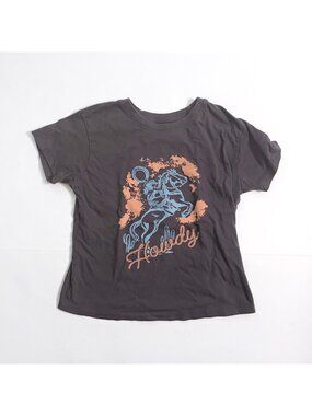 Tiny Whales "Howdy" Retro Cowgirl Tee, Size 7